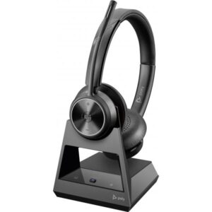 Poly Savi 7320-M Office - 7300 Office Series - headset - on-ear - DECT - wireless - black - Certified for Microsoft Teams