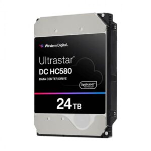 WD ULTRASTAR DC HC580 WUH722424ALE6L4 / 0F627963.5in 26.1MM 24000GB 512MB 7200RPM SATA ULTRA 512E [3Years warranty]