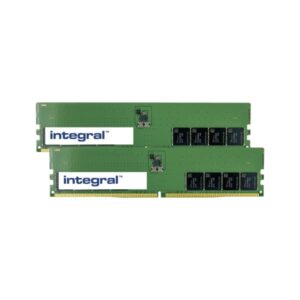 Integral CP2K32G56C46U5-IN memoria 64 GB 2 x 32 GB DDR5 5600 MHz (64GB [2x32GB] PC RAM MODULE DDR5 5600MTs PC5-44800 UNBUFFERED NON-ECC DIMM 1.1V 2GX8 CL46 INTEGRAL)