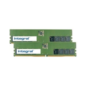 Integral KVR56U46BS8K2-32-IN memoria 32 GB 2 x 16 GB DDR5 5600 MHz (32GB [2x16GB] PC RAM MODULE DDR5 5600MTs PC5-44800 UNBUFFERED NON-ECC DIMM 1.1V 2GX8 CL46 INTEGRAL)