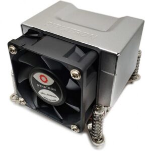Inter-Tech Q-5 Processore Dissipatore di calore/Radiatore 6 cm Nero, Argento 1 pz (Inter-Tech KÃ¼hler Q-5 2HE aktiv Int)