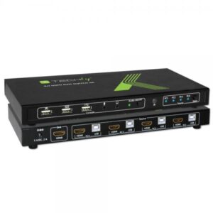 Techly KVM switch 4x1 con USB e HDMI IDATA KVM-HDMI4U (Techly KVM Switch USB, HDMI, 4K, 4 Weg)