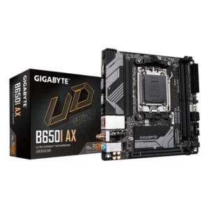GIGABYTE B650I AX Scheda madre - AMD Ryzen serie 9000, VRM a 5+2+1 fasi, fino a 6400 MHz DDR5 [OC], 1xPCIe 4.0 M.2, LAN 2,5 GbE, WIFI 6E, USB 3.2 Gen 2 (MB AMD AM5 B650I AX D5 MITX)