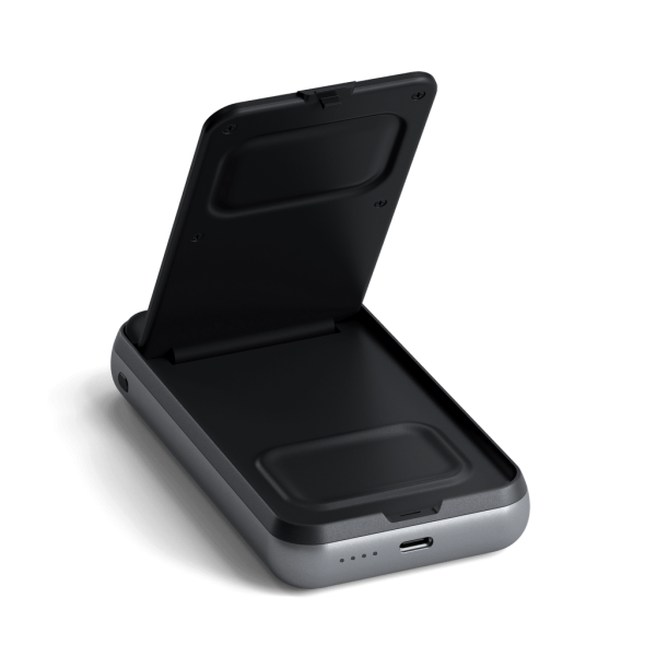 Satechi ST-UCDWPBSM batteria portatile 10000 mAh Carica wireless Grigio (Satechi Duo Wireless Charger Stand - M)