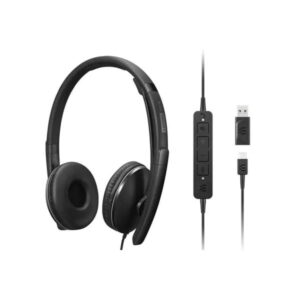 Lenovo 4XD1M45627 cuffia e auricolare Cablato A Padiglione USB tipo-C Nero (Lenovo Gen 2 - Headset - on-ear - wired - USB-C - black - Certified for Microsoft Teams)