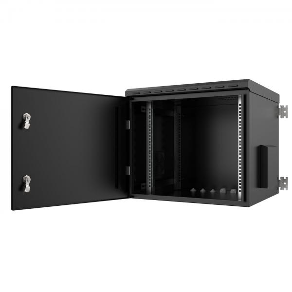 Lanview RWMIP55W09U60B rack 9U Nero (19 9U IP55 Wall mount - Cabinet 600 x 600 x 500mm - - Black - Warranty: 60M)