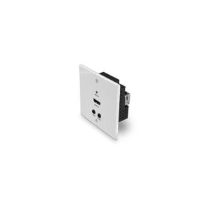 Lindy 38348 moltiplicatore AV Trasmettitore AV Bianco (70m Cat.6 HDMI 4K60, IR & - RS-232 HDBaseT EU Wall Plate - Extender, Transmitter - Warranty: 24M)