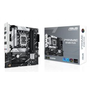 ASUS PRIME B760M-PLUS Intel B760 LGA 1700 micro ATX (Intel B760 [LGA 1700] mATX Motherboard PCIe 4.0 Two M.2 Slots Realtek 2.5Gb Ethernet DisplayPort HDMI TM SATA 6 Gbps Rear USB 10Gbp)