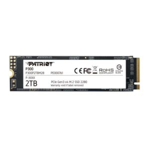 Patriot Memory P300 M.2 2 TB PCI Express 3.0 NVMe (Patriot P300 [P300P2TBM28] 2TB NVMe SSD, M.2 Interface, PCIe Gen3, 2280, Read 2100MB/s, Write 1650MB/s, 3 Year Warranty)