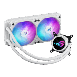 ASUS ROG Strix LC III 240 ARGB White Edition Processore Kit di raffreddamento a liquido 12 cm Bianco (Asus ROG STRIX LC III 240 ARGB White Liquid CPU Cooler, 240mm, 7th Gen v2 Asetek Pump, ARGB Fans, Rotatable Water Block)