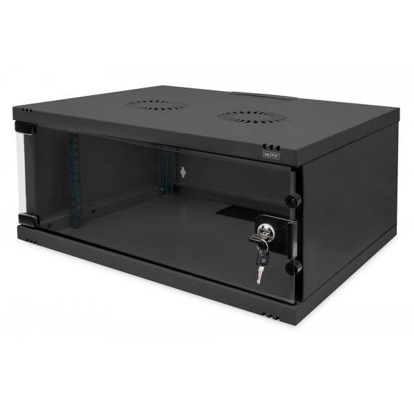 Digitus Alloggiamento a parete SOHO, smontato - 540 x 400 mm [L x P] (4HE SOHO WALLMOUNT CAB 540X400 - 4HE UNM.241X540X400MM BLACK)