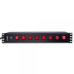 Lindy 73025 unità di distribuzione dell'energia [PDU] 8 presa[e] AC 1.5U Nero (LINDY 8-fach Schuko-Steckdosen PDU mit)