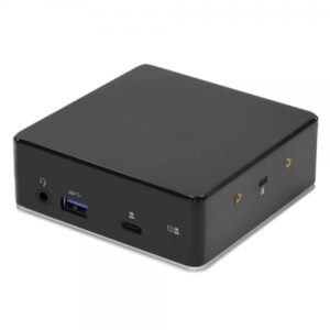 eSTUFF GLB232002 replicatore di porte e docking station per laptop Cablato USB 3.2 Gen 1 [3.1 Gen 1] Type-C Nero (Dual Full-HD USB-C Hybrid - Docking Station Displaylink - Dual 1080p Single 1440p with 85W PD3.0 power Displaylink Dual 1080p Single - Warranty: 24M)