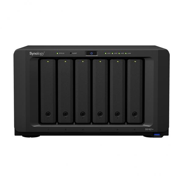 Synology DiskStation DS1621+ NAS Desktop Ryzen Embedded V1500B 4 GB DDR4 48 TB HDD DiskStation Manager Nero (Synology DS1621+/48TB-HAT3310)