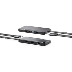 ALOGIC U2CXH-DGR replicatore di porte e docking station per laptop Cablato USB 3.2 Gen 1 [3.1 Gen 1] Type-C Grigio scuro (PORTABLE DOCK FOR MAC 10-IN-1 - DUAL DISPLAY 4K SUPP DARK GREY)