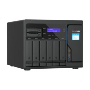 QNAP TS-855X NAS Tower Intel Atom® C5125 8 GB DDR4 96 TB HDD QNAP QTS Nero (8-Bay NAS Intel Atom C5125 8-core/8-thread 2.8GHz processor 8 GB UDIMM DDR4 non-ECC [1 x 8GB] 4x UDIMM DDR4 slots with ECC supported 6x 2.5/3.5 SATA HDD/SSD bays + 2x 2.5 SATA SSD bays 2x M.2 2280 PCIe Gen3 x4 slots 1x 10GBASE-T 2x 2.5GbE [RJ-45]3x U)