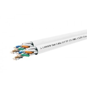 Lanview LVN122163 cavo di rete (Cat6a U-FTP Dual Network - Cable 4x2xAWG23 LSZH white - 305m, Fire class: Cca - Warranty: 300M)