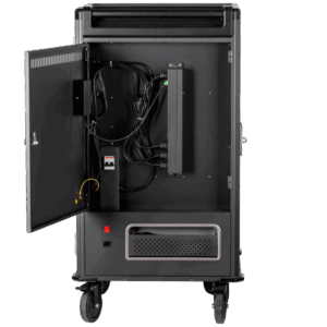 V7 Carrello di ricarica CA Schuko 30 dispositivi - Per proteggere, conservare e caricare Chromebook, notebook e tablet. Ripiani imbottiti con divisori resistenti, ruote in gomma, certificati IEC 62368-1 (CHARGE CART 30 DEVICE SCHUKO - SECURE STORE CHARGE MOBILE PC)