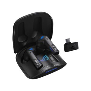 ASUS ROG Cetra True Wireless Speednova Auricolare True Wireless Stereo [TWS] In-ear Gaming Bluetooth Nero (Asus ROG Cetra True Wireless SpeedNova Black Gaming Earphones, SpeedNova Wireless/Bluetooth, Adaptive ANC, AI Mics, 46-Hour Battery, Hybrid Multipoint, RGB Lighting)