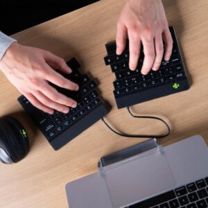 R-Go Tools R-Go Split Break tastiera Ufficio Bluetooth QWERTY Inglese UK Nero (R-GO SPLIT BREAK ERGONOMIC - KEYBOARD QWERTY [UK] BLUETOOTH B) - Versione UK