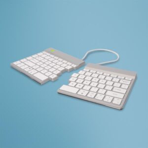 R-Go Tools RGOSBUSWLWH tastiera Ufficio Bluetooth QWERTY Nordic Bianco (R-Go Tastatur Split Break US-Layout Bl)