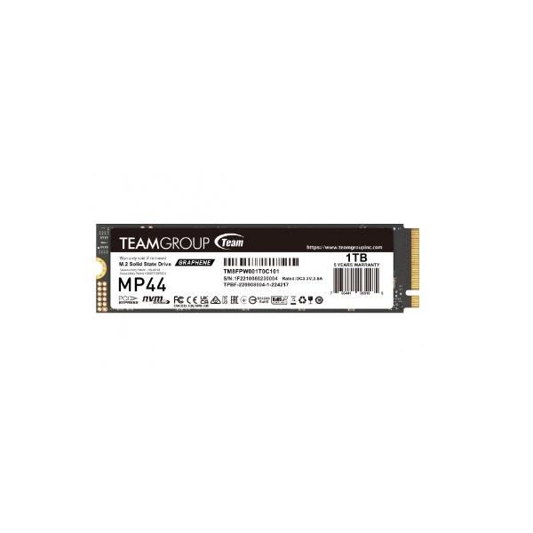 Team Group MP44L TM8FPW001T0C101 drives allo stato solido 1 TB M.2 PCI Express 4.0 NVMe (Team 1TB MP44 M.2 NVMe Gen4 SSD, M.2 2280, PCIe4, R/W 7400/6500 MB/s, Heat Dissipating Graphene Label)