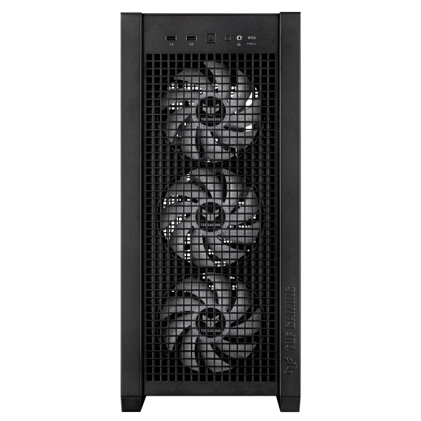 ASUS TUF Gaming GT302 ARGB Midi Tower Nero (Asus TUF Gaming GT302 ARGB Case w/ Glass Window, E-ATX, 4x ARGB Fans, Interchangeable Side Panel, USB-C, Asus BTF Compatible, Black)