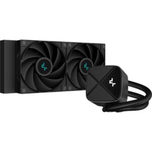 DeepCool LS520S Processore Raffreddatore di liquidi tutto in uno 12 cm Nero 1 pz (DeepCool LS520S Zero Dark All In One Liquid CPU Cooler, 240mm Radiator, 2 x 120mm Deepcool Fans, Intel/AMD)