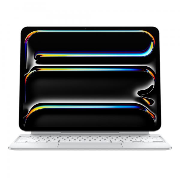Apple Magic Keyboard per iPad Pro 13 [M4] - Inglese [USA] - Bianco (MAGIC KEYBOARD FOR IPAD PRO - 13IN [M4] - US ENGLISH - WHITE) - Versione UK