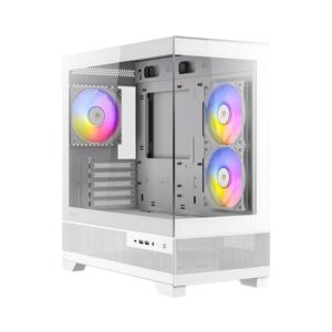 Antec CX500m RGB Mini Tower Bianco (ANTEC CX500M Micro Tower Gaming Case, White, 2 x USB 3.0 / 1 x USB Type-C, Tempered Glass Side Panel, Micro-ATX/ITX)