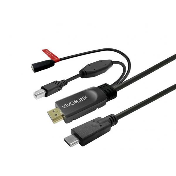 Vivolink PROUSBCHDMIUSBB5-CHARGE cavo USB (Touchscreen Cable with - charger 5m Black - Warranty: 144M)