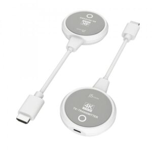 j5create JVAW75-N moltiplicatore AV Trasmettitore e ricevitore AV Grigio, Bianco (SCREENCAST 4K WIRELESS HDMI - DISPLAY EXTENDER)