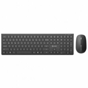 ALOGIC ASKBT3WC-DE tastiera Mouse incluso Casa/ufficio RF senza fili + Bluetooth QWERTY Tedesco Nero (ECHELON KEYBOARD/MOUSE COMBO - BLUETOOTH USB-C WIN BLACK) - Versione Tedesca