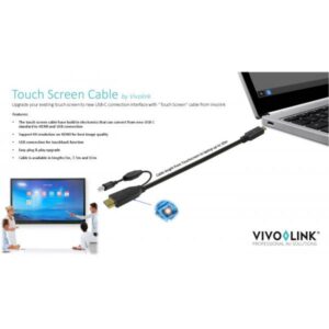 Vivolink PROUSBCHDMIUSBB3 cavo USB (Touchscreen Cable 3m Black - Warranty: 144M)