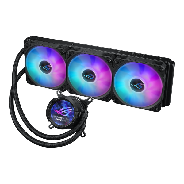 ASUS ROG STRIX LC III 360 ARGB Case per computer Raffreddatore di liquidi tutto in uno 12 cm Nero (Asus ROG STRIX LC III 360 ARGB LCD Liquid CPU Cooler, 360mm, 7th Gen v2 Asetek Pump, ARGB Fans, Customisable LCD Display, Rotatable Water Block, Black)