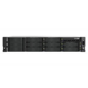 QNAP TS-855eU-RP-8G NAS Armadio [2U] Intel Atom® C5125 8 GB DDR4 16 TB QuTS hero Nero (QNAP TS-855EU-RP-8G 16TB [Seagate Exos] 8-bay short depth rackmount NAS; Intel Atom C5125 8C 2.8GHz; 8GB RAM;2 x 2.5GbE; 2 x M.2 2280; 2 x PCIe Gen3 x4; 4 x USB 3.2 Gen1 ports [5Gbps]; 1 x 250W PSU [3Years warranty])