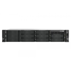 QNAP TS-855eU-RP-8G NAS Armadio [2U] Intel Atom® C5125 8 GB DDR4 80 TB QuTS hero Nero (QNAP TS-855EU-RP-8G 80TB [Seagate Ironwolf] 8-bay short depth rackmount NAS; Intel Atom C5125 8C 2.8GHz; 8GB RAM;2 x 2.5GbE; 2 x M.2 2280; 2 x PCIe Gen3 x4; 4 x USB 3.2 Gen1 ports [5Gbps]; 1 x 250W PSU [3Years warranty])