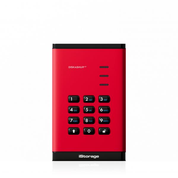 iStorage diskAshur3 SSD 1 TB USB Type-A / USB Type-C 3.2 Gen 1 [3.1 Gen 1] (diskAshur3 SSD 256-bit 1TB - Red)
