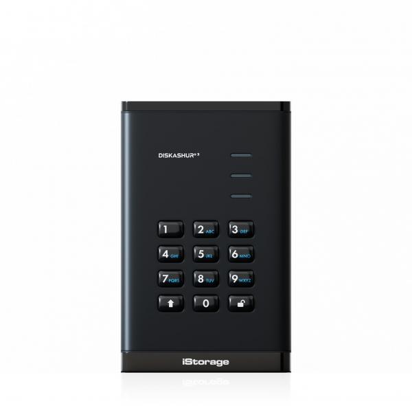 iStorage diskAshur3 SSD 4 TB USB Type-A / USB Type-C 3.2 Gen 1 [3.1 Gen 1] (diskAshur3 SSD 256-bit 4TB - Black)
