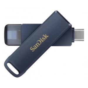 SanDisk iXpand unità flash USB 256 GB USB Type-C / Lightning 3.2 Gen 1 [3.1 Gen 1] Blu (SanDisk Phone Drive - Chiavetta USB - 256 GB - USB-C / Lightning - cielo metallizzato)