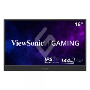 Viewsonic VX1654 TV e monitor portatile Nero 39,6 cm [15.6] LED 1920 x 1080 Pixel (ViewSonic VX1654 - LED monitor - gaming - 16 [15.6 viewable] - portable - 1920 x 1080 Full HD [1080p] @ 144 Hz - 250 cd/m? - 800:1 - 4.67 ms - Mini HDMI, 2xUSB-C - speakers)