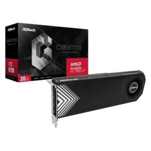 Asrock 90-GA54ZZ-00UANF scheda video AMD Radeon RX 7900 XT 20 GB GDDR6 (Asrock RX7900 XT Creator, PCIe4, 20GB DDR6, HDMI, 3 DP, 2395MHz Clock, 12V-2x6 Power, 2-Slot)
