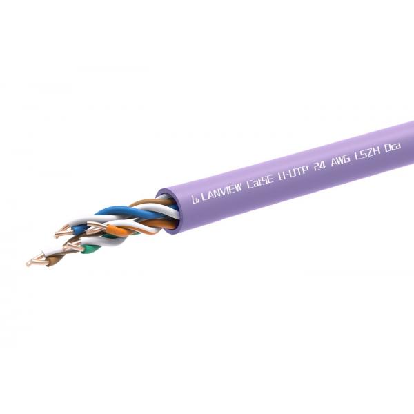 Lanview LVN122152 cavo di rete Viola 305 m Cat5e (Lanview CAT5e U-UTP Network - Cable LSZH, Dca, 0.49mm Wire - - Purple, 305m - Warranty: 60M)