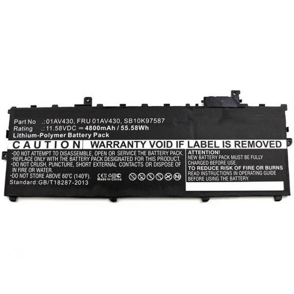 CoreParts 01AV494-CP ricambio per laptop Batteria (Laptop Battery, 55Wh Li-Pol - 11.58V 4800mAh, Black, - 01AV494 for Lenovo ThinkPad X1 Carbon 2017 - Warranty: 12M)