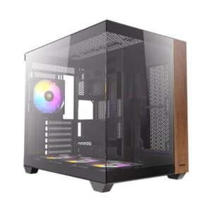 Antec CX800 Midi Tower Nero, Legno (Antec CX800 Wood ARGB Mid-Tower PC Case - 270' Panoramic View, Tempered Glass, 9 Fan Positions, USB Type-C)