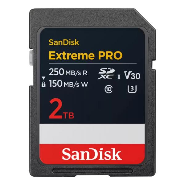 SanDisk Extreme PRO 2 TB SDXC UHS-I Classe 10 (EXTREME PRO SDXC UHS-I CARD 2TB - UP TO 250MB/S RS AND 150MB/S WS)