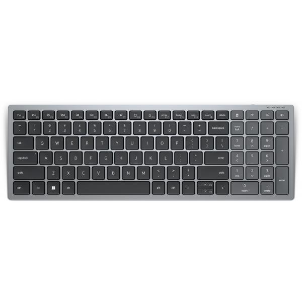 DELL KB740 tastiera Ufficio RF senza fili + Bluetooth QWERTY Nordic Grigio, Nero (Kb740 Keyboard Rf Wireless + - Bluetooth Qwerty Nordic Grey, - Black - Warranty: 12M)