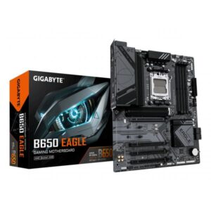 GIGABYTE B650 EAGLE Scheda madre - AMD Ryzen serie 9000, VRM a 12+2+2 fasi, fino a 7600 MHz DDR5 [OC], 1xPCIe 5.0 + 2xPCIe 4.0 M.2, LAN GbE, USB 3.2 Gen 2 (Gigabyte B650 EAGLE AMD AM5 Socket Motherboard, ATX, 4x DDR5 Slots, 3x M.2 Sockets, 2x USB-C Port, Fitted I/O Shield, GbE LAN, 1x DisplayPort / 1x HDMI Port)