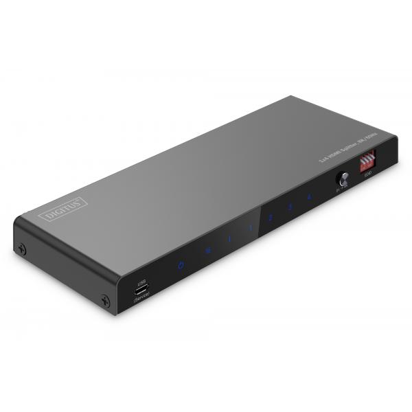 Digitus Splitter HDMI 8K, 1x4 (8K HDMI SPLITTER 1X4 - 8K/60HZTOSLINKSTEREOEDID CONT)
