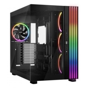 Be Quiet! Light Base 900 FX ARGB Gaming Case w/ Glass Front & Side, E-ATX, Invertible, 4x ARGB Fans, 3M ARGB Strip & Controller, USB-C, Asus BTF Compatible, Black